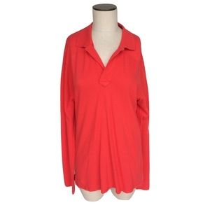 New People's Liberation Oversized Red Polo Shirt